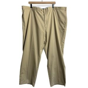 Peter Millar‎ Khaki Flat Front Pants Tan Size 50/34 Pima Cotton Slack